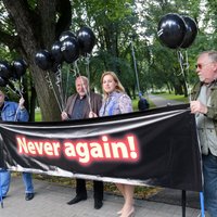 Foto: Latvijas Krievu savienības akcijai Rīgā maza atsaucība