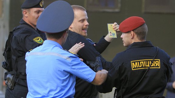 Protests - pastaiga Minskā