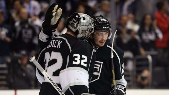 Jonathan Quick and Slava Voynov (Los Angeles)