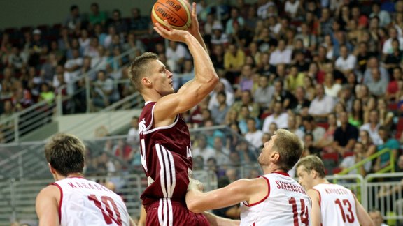 Pārbaudes spēle basketbolā: Latvija - Krievija