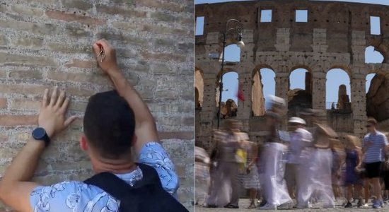 Турист-вандал выцарапал имя своей девушки на Колизее в Риме. Теперь ему грозит тюрьма