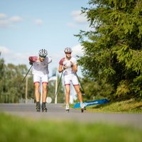 Latvijas sportistiem godalgotas vietas Pasaules kausa posmā rollerslēpošanā