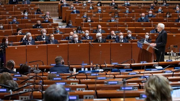 Italian President Mattarella attends the Parliamentary Assembly of the Council of Europe in Strasbourg