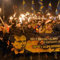 В Киеве участники факельного шествия напали на журналистов LifeNews