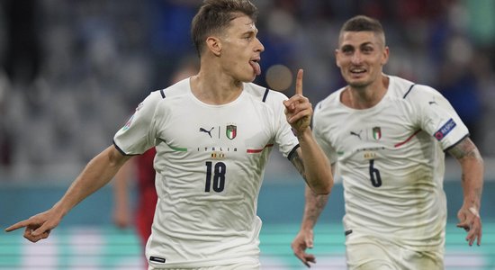 Itālija aptur pasaules ranga līderi Beļģiju un iesoļo 'Euro 2020' pusfinālā