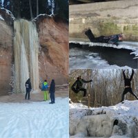 Ledus ūdenskritumi un asas izjūtas – ekstrēmā ekspedīcija Gaujas Nacionālajā parkā