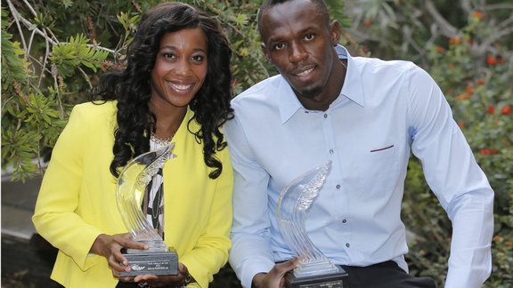 Shelly Ann Fraser Pryce and Usain Bolt