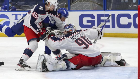 Elvis Merzļikins, NHL, hokejs, Blue Jackets