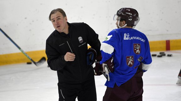 Hokejs, Latvijas hokeja izlase: Treniņš pirms "Pekina 2022" olimpiskajām spēlēm (28.01.2022) - 10