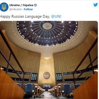 Ukraina tviterī 'apsveic' ANO Krievu valodas dienā