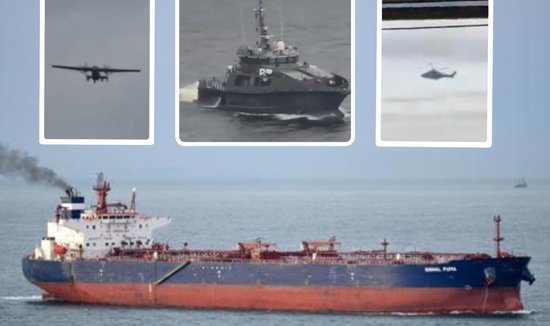 ФОТО, ВИДЕО | ВМС Эстонии пытались задержать судно российского "теневого флота". Россия подняла Су-35 для прикрытия