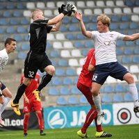 'Jelgavas' futbolisti Latvijas kausa aizstāvēšanu sāk ar izmocītu uzvaru pār titulēto 'Skonto'