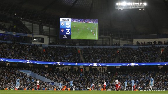 Manchester City v AS Monaco Champions League, Etihad Stadium