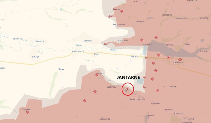 Okupanti sagrābuši Jantarni, pavirzījušies Časivjarā, ziņo "DeepState"