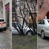 Foto: Aculiecinieks pastaigas laikā Rīgā policijai ziņo par 20 neatļauti novietotiem auto