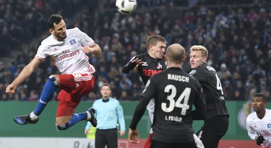 Rudņevs neglābj 'Koln' no zaudējuma Vācijas kausā pret savu bijušo vienību HSV