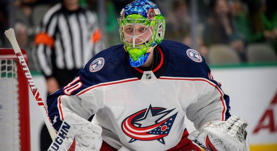 "Blue Jackets" bez Merzļikina vārtos piedzīvo piekto zaudējumu pēc kārtas