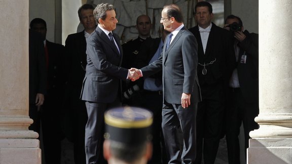 Sarkozy and Francois Hollande