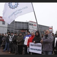 Эстония: шахтеры и энергетики вышли на митинг протеста