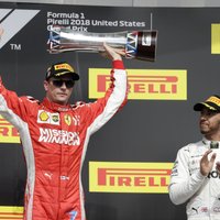 Raikonens izcīna uzvaru ASV 'Grand Prix', Hamiltonam vēl nenodrošinot titulu