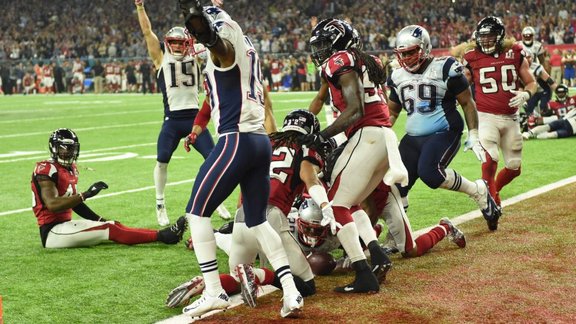 James White New England Patriots scores winning touchdown