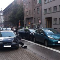 На велополосе на улице Лачплеша произошла авария