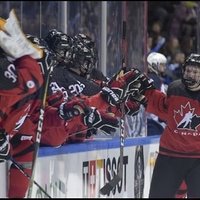 Pasaules U-18 hokeja čempionāta elite: Ziemeļamerikas derbijā uzvar Kanāda; Krievijai septiņi 'goli'