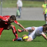 'Skonto' Virslīgas futbola mačā pieveic 'Spartaku' un kopvērtējumā panāk 'Ventspili'