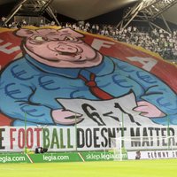 UEFA soda 'Legia' par aizvainojošu plakātu