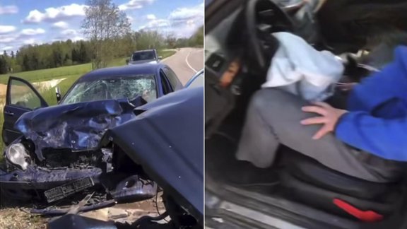 Trīs cietušie divu "Mercedes" sadursmē uz Ērgļu šosejas