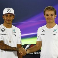Hamiltons un Rosbergs turpina kašķēties