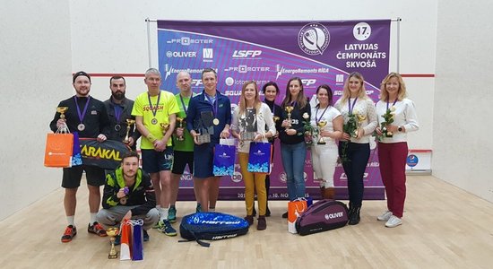 Latvijas čempioni skvošā – Pāvulāns un Lulle
