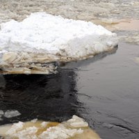 Lielupē pie Mežotnes saglabājušies ledus sastrēgumi
