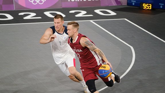 Tokijas olimpiskās spēles, 3x3 basketbola fināls: Latvija - KOK - 19