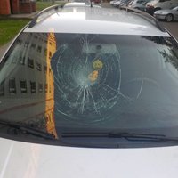 Ziepniekkalnā agresīvs jaunietis sadauza svešai automašīnai stiklu