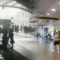 Foto: Rīgas stacija pirms 2. pasaules kara un tagad