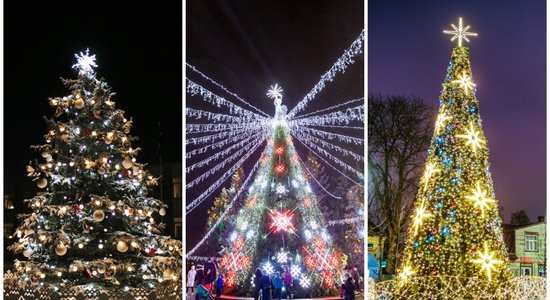 ФОТО. Зажгли по-новогоднему: 22 самых красивых елочки Латвии