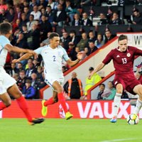 Latvijas U-21 izlases futbolisti EČ kvalifikācijas mačā zaudē Anglijai