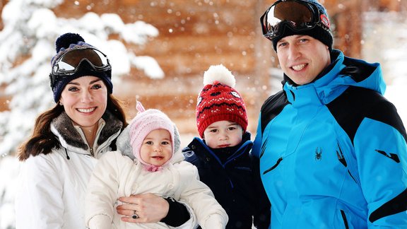 The Duke and Duchess of Cambridge, Prince George and Princess Charlotte enjoy a skiing holiday in the French Alps - 4