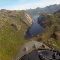 ВИДЕО: Норвегия из "окна" кабины F-16