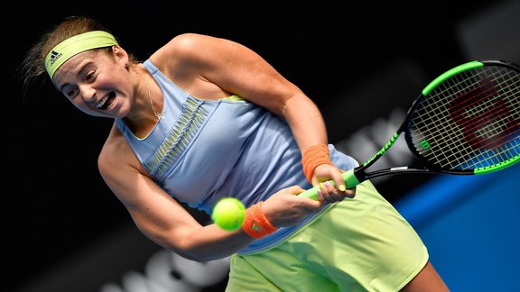 Teniss, Australian open: Jeļena Ostapenko - Frančeska Skjavone - 5