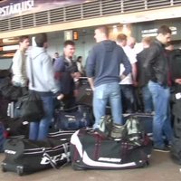 Video: Rīgas 'Dinamo' kaujinieciskā noskaņojumā dodas sezonas pirmajā izbraukuma tūrē
