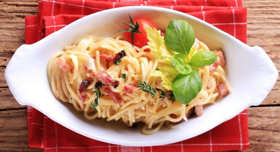 Макароны с ветчиной или Pasta Carbonara