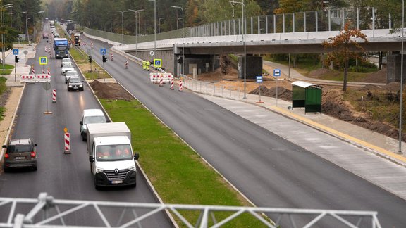 Sarkandaugavas pārvada būvniecība 06.10.2022