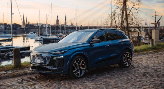 Foto: Latvijā prezentēts jaunais "Audi Q6 e-tron"