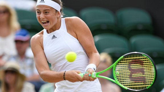 Teniss, Vimbldonas čempionāts: Jeļena Ostapenko - Kamila Džordži - 1