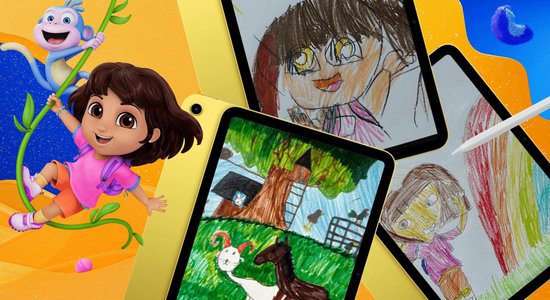 Uzzīmē Doras piedzīvojumus, balso un laimē "iPad" ar irbulīti