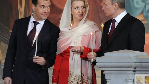 Dmitry Medvedev, Svetlana Medvedeva, Vladimir Putin