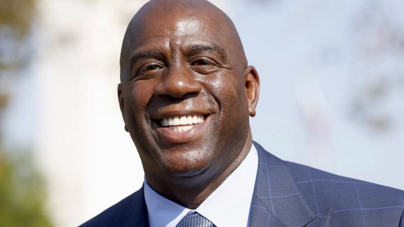 former Los Angeles Lakers star Magic Johnson 