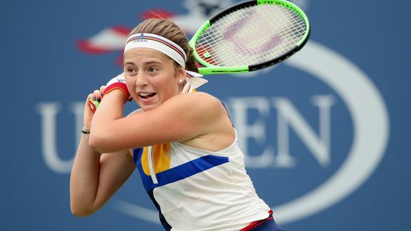 Teniss, US Open: Jeļena Ostapenko - Lara Arruavarrena